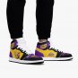Kobe Bryant Lakers High-Top Men Sneakers, Handcrafted Sports Fan Shoes, Stylish Footwear, AJ4 Style