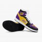 Kobe Bryant Lakers Women High-Top Sneakers, Handcrafted Fan Shoes, Stylish Footwear, AJ4 Style