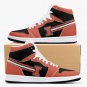 Illinois Fighting Illini High-Top Men Sneakers, Handcrafted Sports Fan Shoes, Stylish Footwear, AJ1