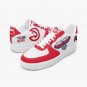 Atlanta Hawks Inspired Fan Men Sneakers, Red & White Basketball Shoes, NBA Hawks Supporter Kicks