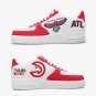 Atlanta Hawks Inspired Fan Women Sneakers, Red & White Basketball Shoes, NBA Hawks Supporter Kicks