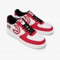 Atlanta Hawks Inspired Fan Women Sneakers, Red & White Basketball Shoes, NBA Hawks Supporter Kicks