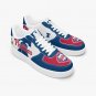 Philadelphia Phillies Fan Men Sneakers, MLB Team Colors Athletic Shoes, Red & White Phillies Kicks