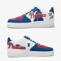 Philadelphia Phillies Fan Men Sneakers, MLB Team Colors Athletic Shoes, Red & White Phillies Kicks