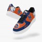 New York Mets Custom Men Sneakers, MLB Team Logo Orange & Blue Shoes, Personalized Mets Fan Kicks