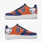 New York Mets Custom Men Sneakers, MLB Team Logo Orange & Blue Shoes, Personalized Mets Fan Kicks