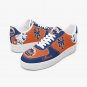 New York Mets Custom Men Sneakers, MLB Team Logo Orange & Blue Shoes, Personalized Mets Fan Kicks