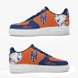 New York Mets Custom Women Sneakers, MLB Team Logo Orange & Blue Shoes, Personalized Mets Fan Kicks
