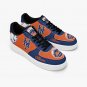 New York Mets Custom Women Sneakers, MLB Team Logo Orange & Blue Shoes, Personalized Mets Fan Kicks