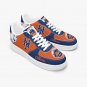 New York Mets Custom Women Sneakers, MLB Team Logo Orange & Blue Shoes, Personalized Mets Fan Kicks