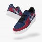 New England Patriots Custom Women Sneakers, Navy & Red NFL Team Shoes, Patriots Fan Game Day Kicks