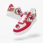 Kansas City Chiefs Inspired Women Sneakers, Custom Red, Gold NFL Shoes Chiefs Kingdom Athletic Kicks