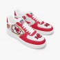 Kansas City Chiefs Inspired Women Sneakers, Custom Red, Gold NFL Shoes Chiefs Kingdom Athletic Kicks