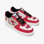 Kansas City Chiefs Inspired Women Sneakers, Custom Red, Gold NFL Shoes Chiefs Kingdom Athletic Kicks