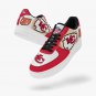 Kansas City Chiefs Inspired Women Sneakers, Custom Red, Gold NFL Shoes Chiefs Kingdom Athletic Kicks
