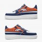 Denver Broncos Custom Women Sneakers, NFL Team Spirit Fan Shoes, Football Inspired Athletic Kicks