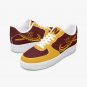 Washington Commanders Inspired Custom Men Sneakers, Bold Maroon & Gold Athletic Footwear, High-Tops