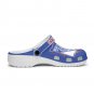 New York Rangers Supporter's Clogs, Classic Blue Slip-Ons with Bold NYR Logo for Fans
