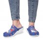 New York Rangers Supporter's Clogs, Classic Blue Slip-Ons with Bold NYR Logo for Fans