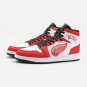 Detroit Red Wings Custom Women High-Top Sneakers |  Red & White Winged Wheel Logo Basketball Shoes