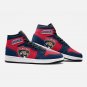 Florida Panthers Fan Edition Men High-Top Sneakers | Navy and Red Team Logo Athletic Shoes