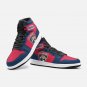 Florida Panthers Fan Edition Men High-Top Sneakers | Navy and Red Team Logo Athletic Shoes