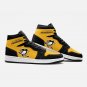 Pittsburgh Penguins Exclusive Women High-Top Sneakers  Vibrant Black and Gold Team Athletic Shoes