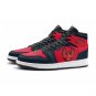 Custom Firebirds Men High-Top Sneakers | Bold Red and Navy with Fiery Logo Athletic Shoes