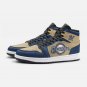 Vintage Milwaukee Brewers Women High-Top Sneakers | Retro Blue and Beige MLB Logo Shoes