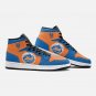 New York Mets Women High-Top Sneakers | Classic Blue & Orange Team Logo Athletic Shoes