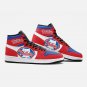 Philadelphia Phillies Retro Women High-Top Sneakers | Classic Red and Blue MLB Fan Shoes