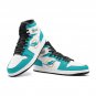 Miami Dolphins Men High-Top Sneakers, Custom NFL Team Fan Shoes, Teal and White Sports Fan Footwear