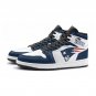 New England Patriots Women High-Top Sneakers Custom NFL Team Fan Shoes, Navy Blue and White Footwear