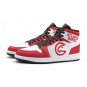 Atlanta Hawks Women High-Top Sneakers, Custom NBA Team Fan Shoes, Red and White  Fan Footwear