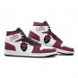 Cleveland Cavaliers Men High-Top Sneakers, NBA Team Fan Shoes, Wine and White Basketball Footwear
