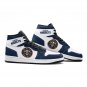Denver Nuggets Men High-Top Sneakers, Custom NBA Team Fan Shoes, Navy and White Sports Footwear