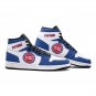 Detroit Pistons Women High-Top Sneakers, Custom NBA Team Fan Shoes, Blue and White Sports Footwear
