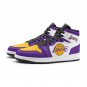 Custom LA Lakers Women High-Top Sneakers, NBA Team Logo Athletic Shoes, Fan Gear
