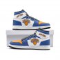 Custom New York Knicks Men High-Top Sneakers, NBA Team Logo Athletic Shoes, Fan Gear