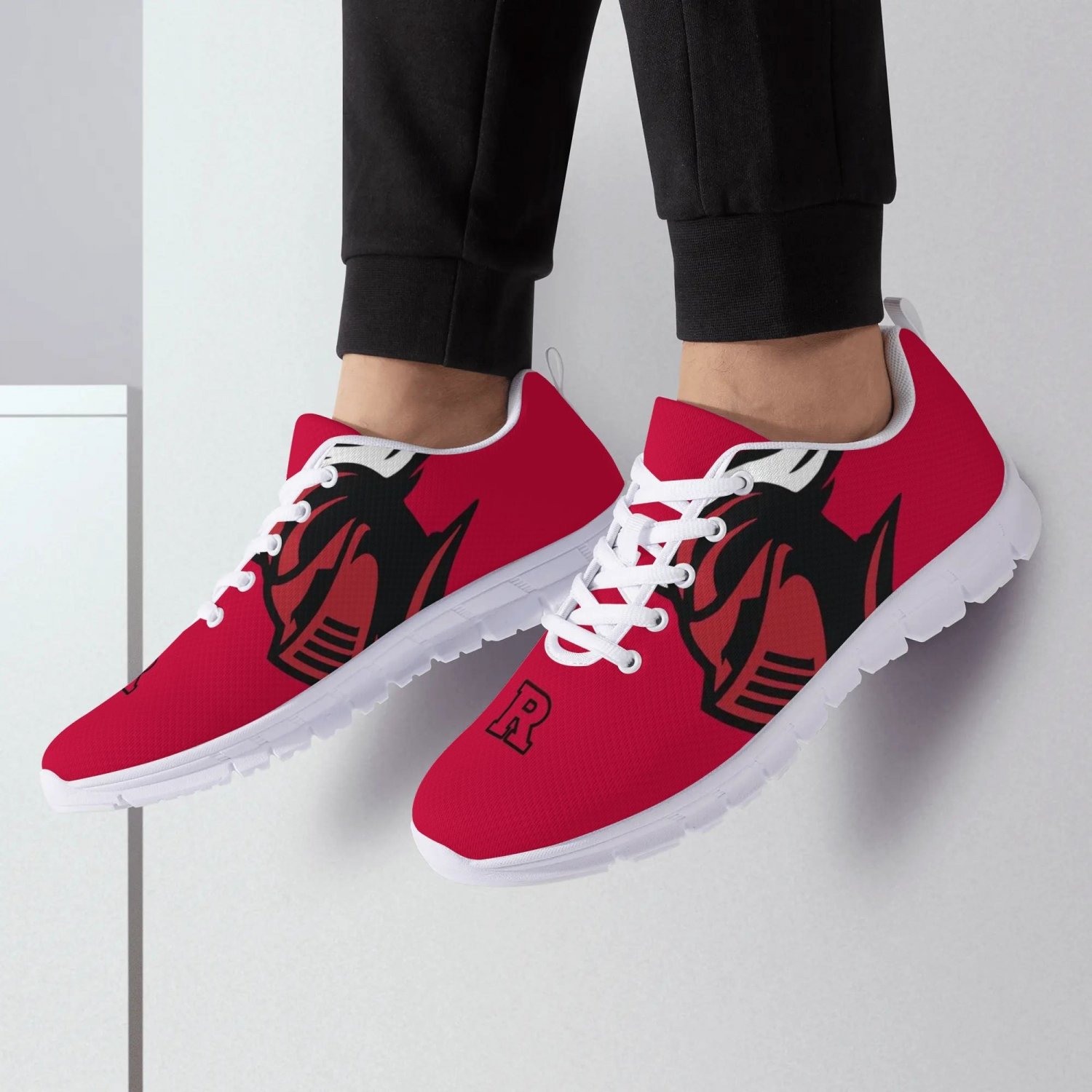 Rutgers Scarlet Knights Kids Sneakers, Custom Lightweight Running Shoes, Rutgers University Fan