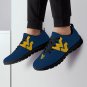 West Virginia Mountaineers Lightweight Kids Mesh Sneakers, Shoes with Iconic WVU Logo Footwear