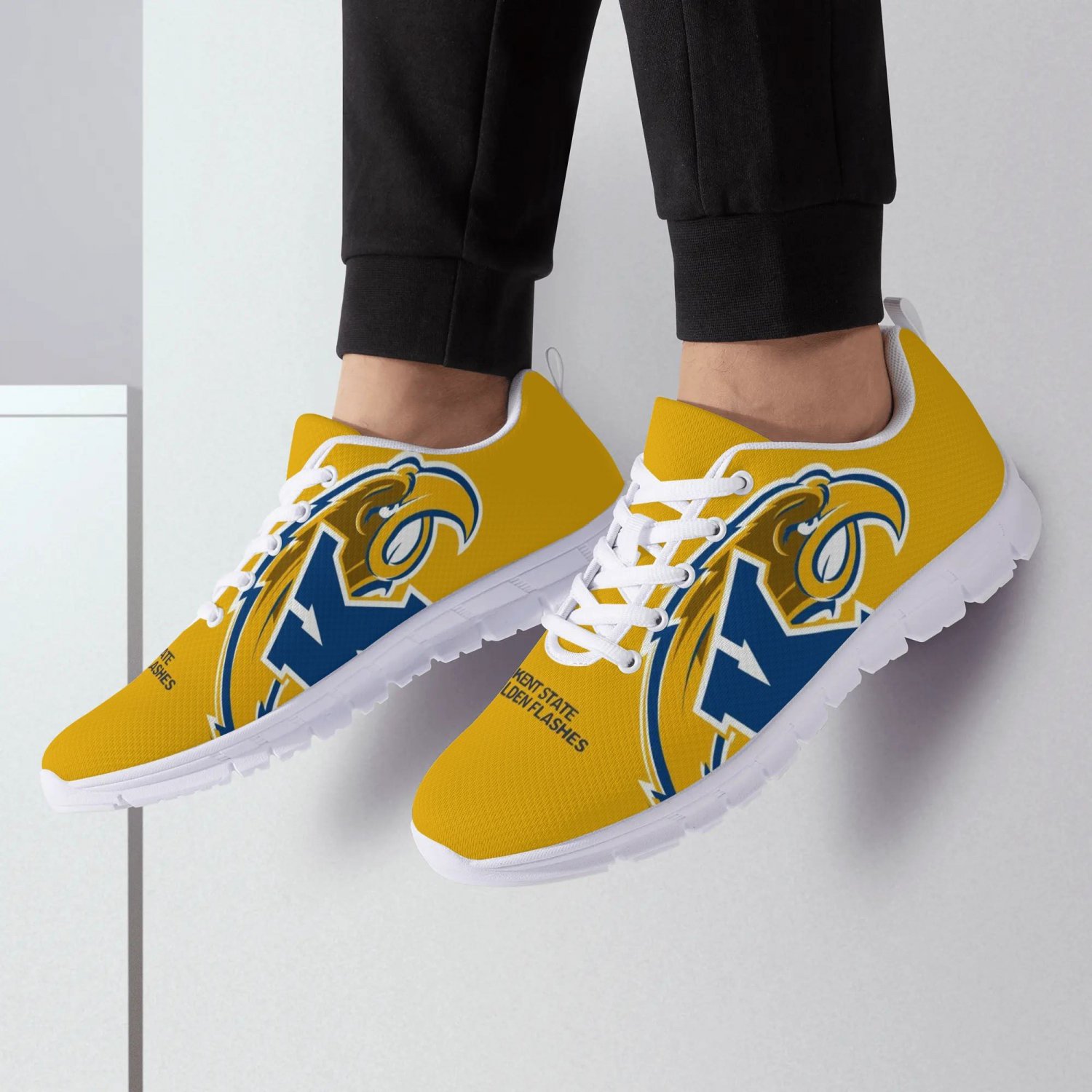 Kent State Golden Flashes Yellow Women Sneakers – Perfect Athletic Footwear for Loyal Fans