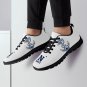 Navy Midshipmen White Kids Sneakers - Custom Athletic Shoes for Navy Fans