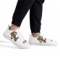 Charleston Cougars White Men Sneakers - Custom Athletic Shoes Featuring Classic Cougar Mascot