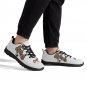 Charleston Cougars White Women Sneakers - Custom Athletic Shoes Featuring Classic Cougar Mascot