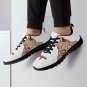 Charleston Cougars White Women Sneakers - Custom Athletic Shoes Featuring Classic Cougar Mascot