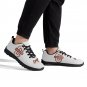 Charleston Cougars White Women Sneakers - Custom Athletic Shoes Featuring Classic Cougar Mascot