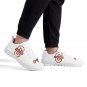 Charleston Cougars White Women Sneakers - Custom Athletic Shoes Featuring Classic Cougar Mascot