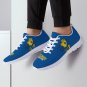 Delaware Blue Hens Athletic Men Sneakers - Custom Blue Shoes Featuring Blue Hen Mascot