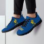 Delaware Blue Hens Athletic Kids Sneakers - Custom Blue Shoes Featuring Blue Hen Mascot